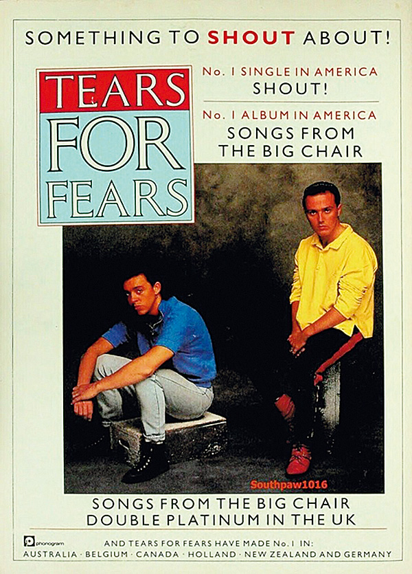Tears For Fears - Songs from The Big Chair: Vinyl LP - Sound of Vinyl